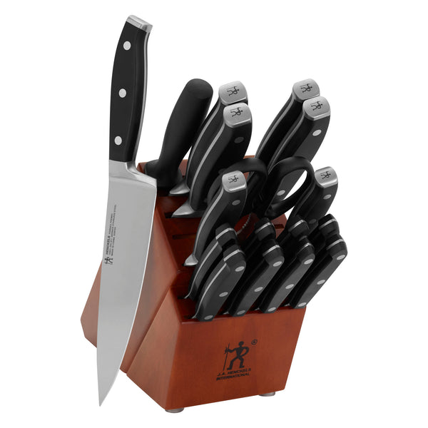 Henckels Forged Premio 18-Piece Knife Block Set - Walnut