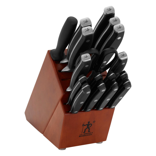 Henckels Forged Premio 18-Piece Knife Block Set - Walnut