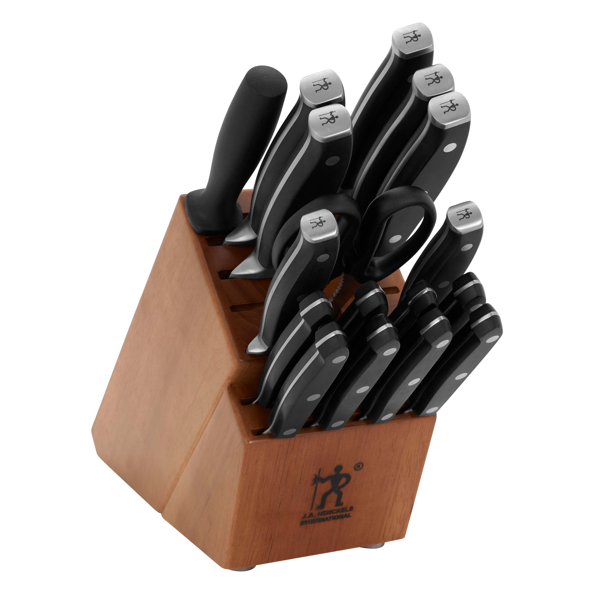 Henckels Forged Premio 18-Pc Knife Block Set - Walnut