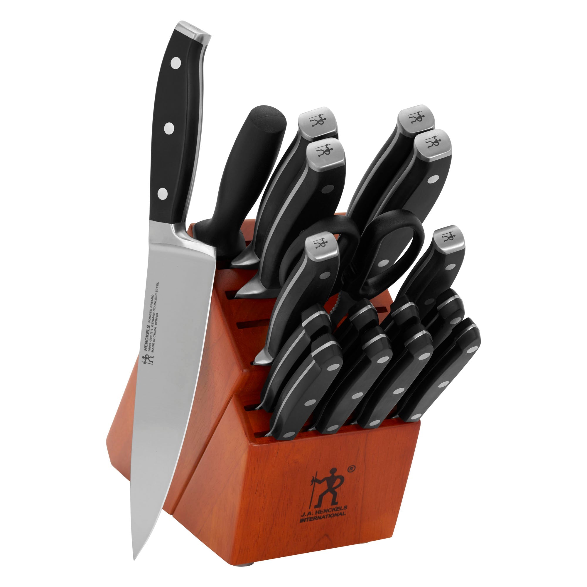 Henckels Solution 16-pc Self-Sharpening Knife Block Set - Walnut