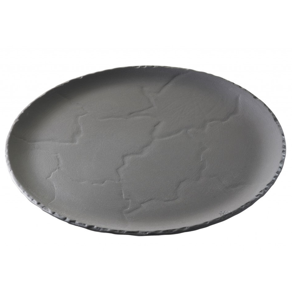 REVOL BASALT 641316 CERAMIC PIZZA PLATE WITH SLATE EFFECT