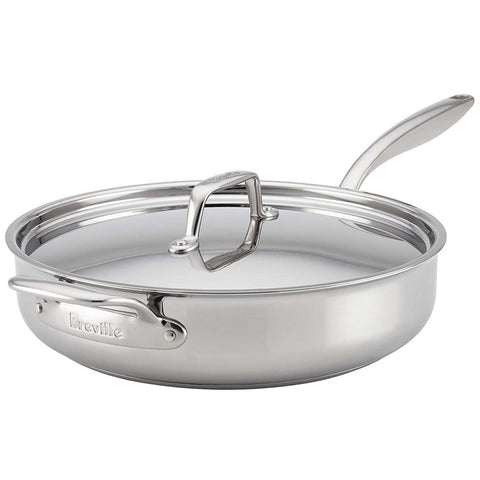 BREVILLE THERMAL PRO® CLAD STAINLESS STEEL 5-QUART COVERED SAUTE PAN