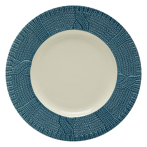 Yedi Classic Coffee & Tea Sweater Plates, 8.5-Inch, Blue, Set of 6