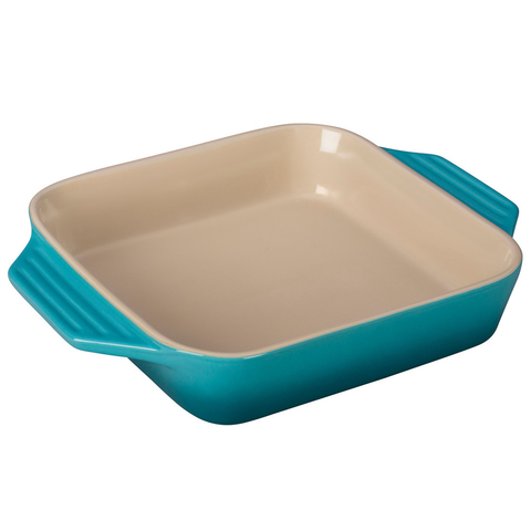 LE CREUSET 9.5'' SQUARE DISH - CARIBBEAN