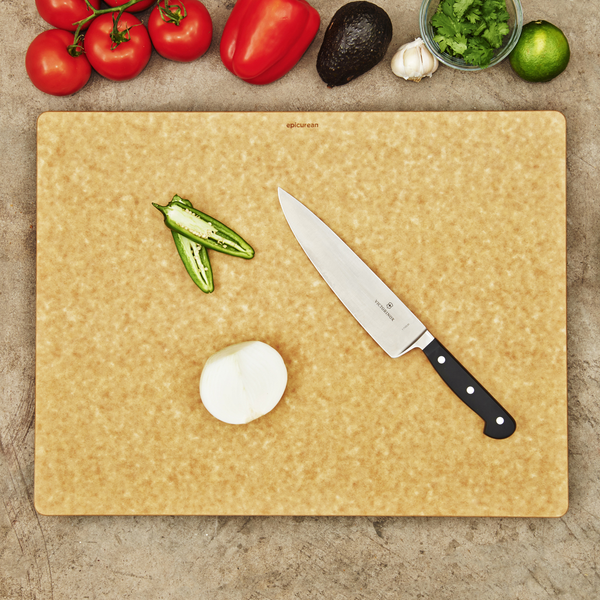 EPICUREAN BIG BLOCK SERIES 21'' x 16'' CUTTING BOARD, NATURAL/SLATE CASCADE