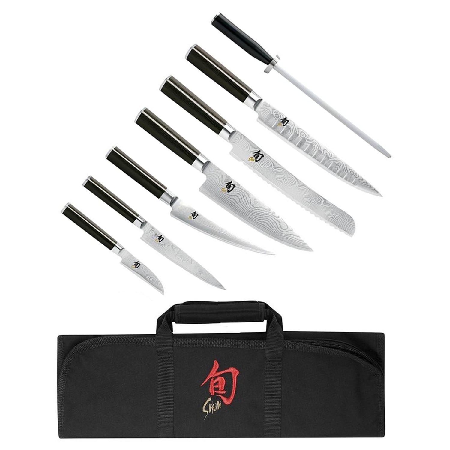 Wusthof Gourmet Set Chef Knives and Roll Case