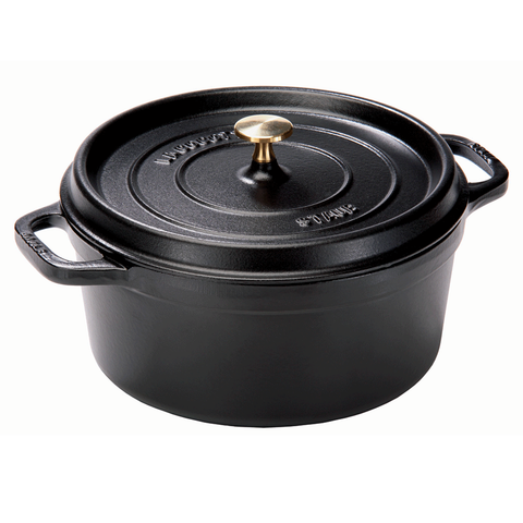 STAUB CAST IRON 2.75-QUART ROUND COCOTTE - MATTE BLACK