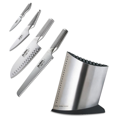 GLOBAL CLASSIC 5-PIECE KNIFE BLOCK SET