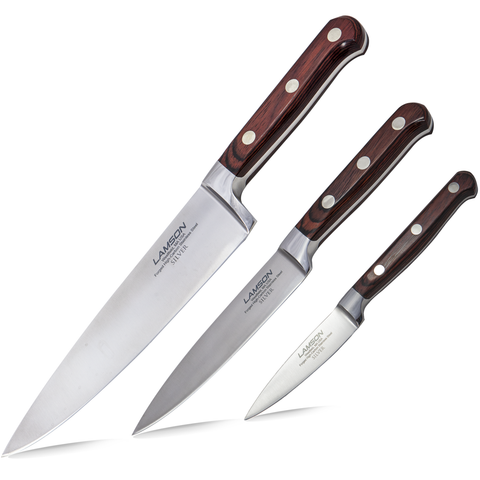 LAMSON SILVER FORGED 3-PIECE CHEF SET