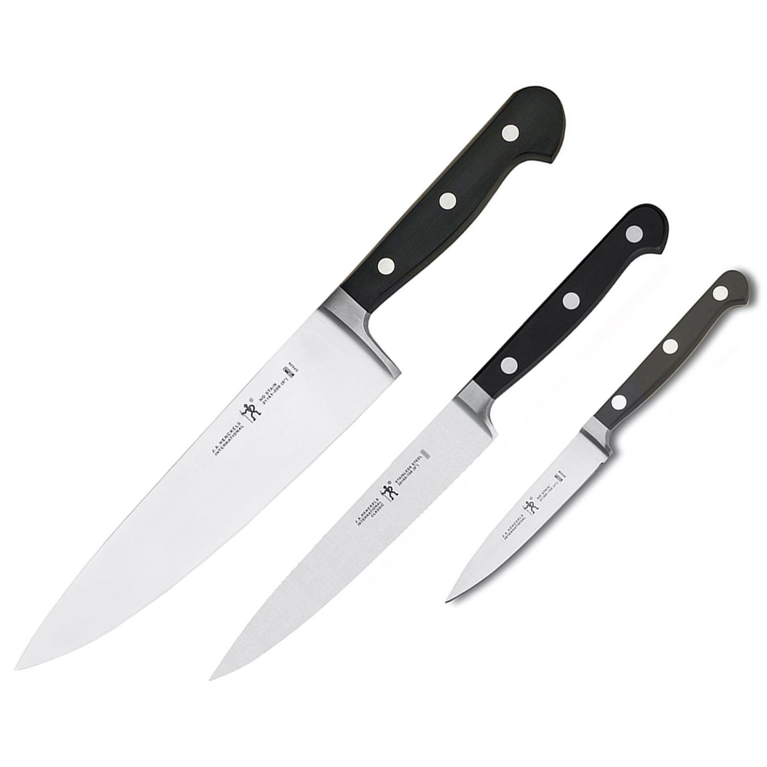 J.A. Henckels International 3-Pc Paring Knife Set - Black