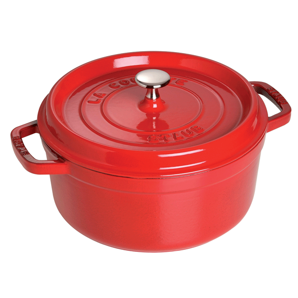 STAUB CAST IRON 5.5-QUART ROUND COCOTTE - CHERRY