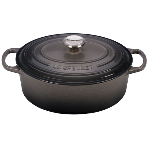 LE CREUSET 5-QUART OVAL DUTCH OVEN - OYSTER