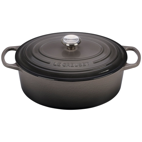 LE CREUSET 6.75-QUART OVAL DUTCH OVEN - OYSTER