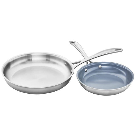 ZWILLING Spirit 3-ply 2-Piece 8" & 10" Stainless Steel Fry Pan Set