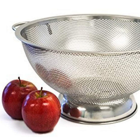 Culina 5QT Finely Perforated Stainless Steel Colander with handles