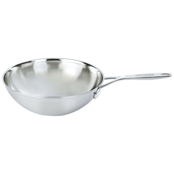 DEMEYERE INDUSTRY 5-PLY 5-QUART STAINLESS STEEL FLAT BOTTOM WOK