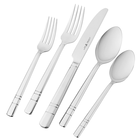 J.A. HENCKELS INTERNATIONAL MADISON SQUARE 65-PIECE 18/10 STAINLESS STEEL FLATWARE SET