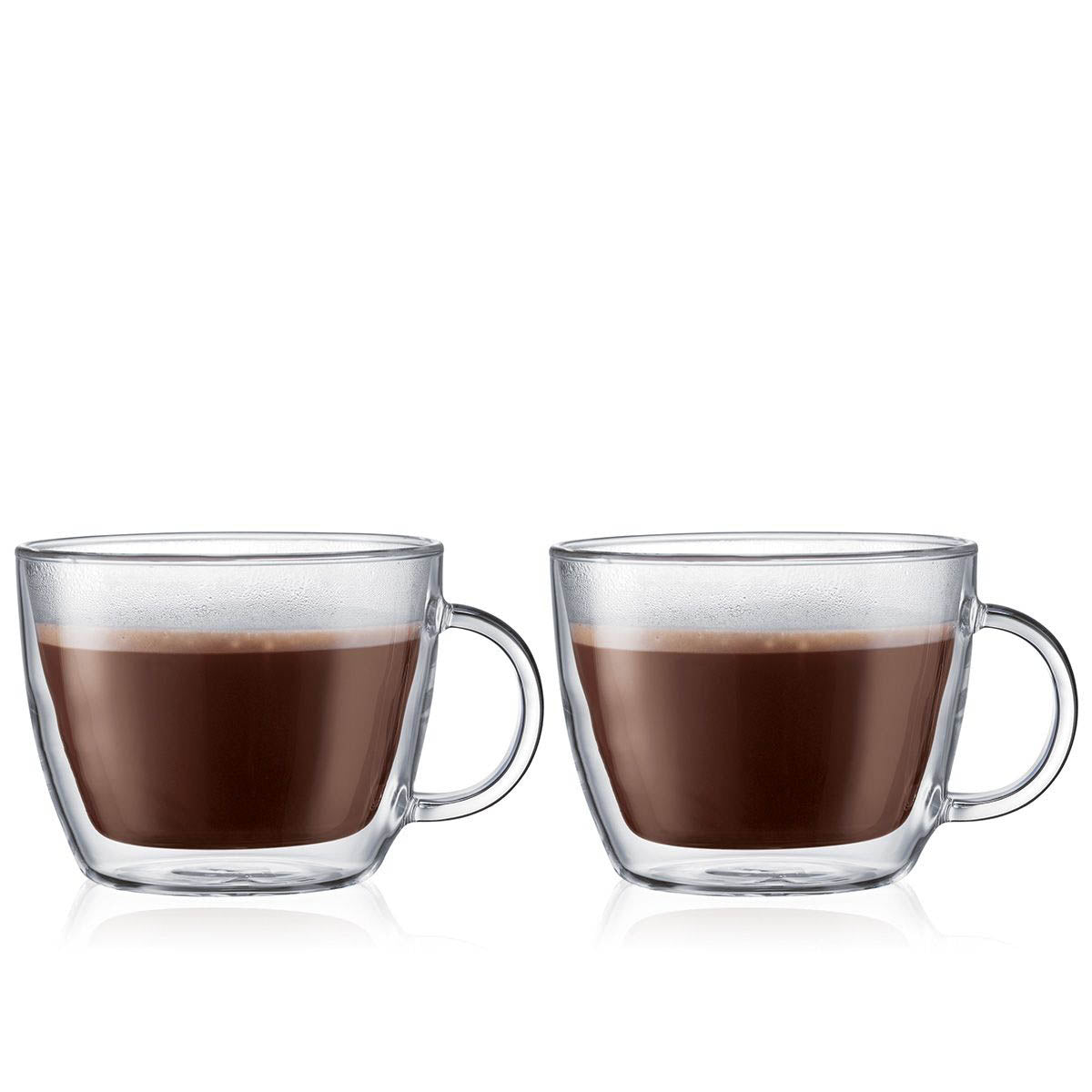 Bodum Bistro Coffee Mug, 10 Ounce (2-Pack), Clear