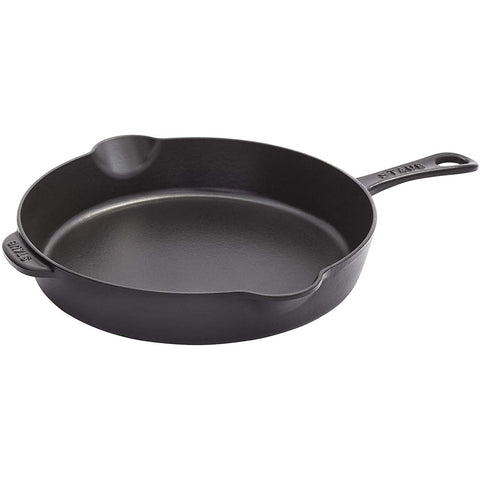 Staub Cast Iron 11-inch Traditional Skillet - Matte Black, Made in France