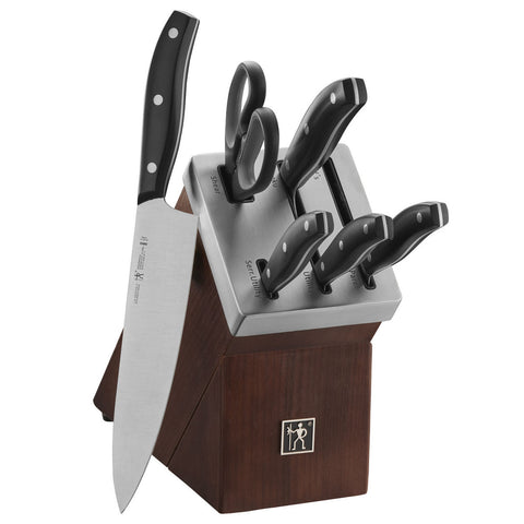 J.A. HENCKELS INTERNATIONAL DEFINITION 7-PIECE SELF-SHARPENING KNIFE BLOCK SET