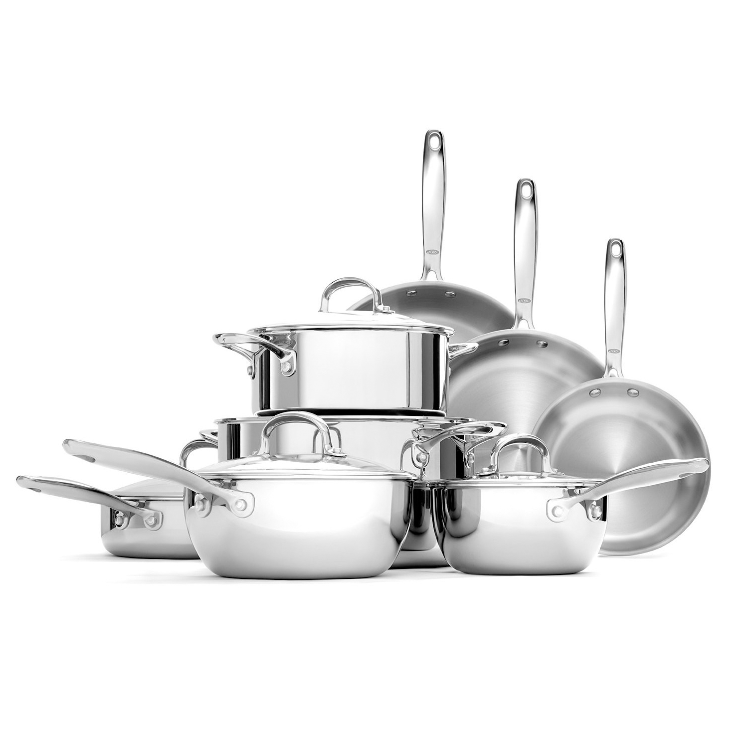 Lagostina Tri-Ply 12 Pc. Stainless Set with Glass Lids