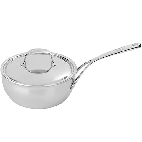 Demeyere Atlantis 2.6 Quart Conic Sauteuse Pan with Stainless Steel Lid
