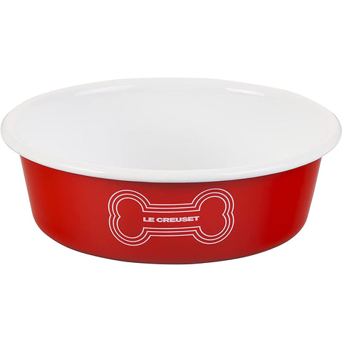 Le Creuset 4 cup Medium Dog Bowl - Red