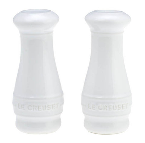 Le Creuset 4 oz. each Salt and Pepper Shaker Set of 2 - White