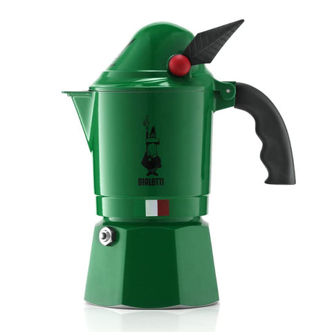 Bialetti - Moka Express Alpina: Iconic Stovetop Espresso Maker, Moka Pot 3 Cups (4.3 Oz - 130 Ml), Aluminium, Green