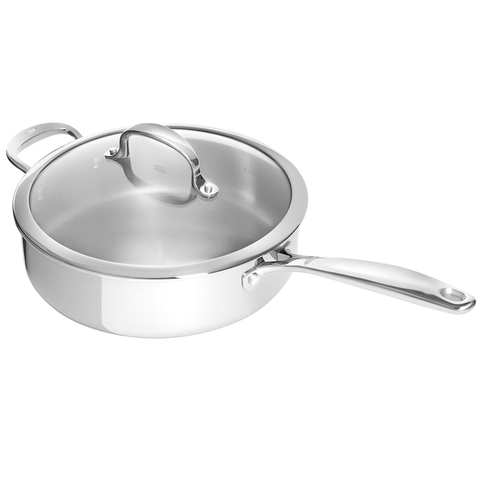 OXO GOOD GRIPS TRI-PLY STAINLESS STEEL PRO 4-QUART COVERED SKILLET