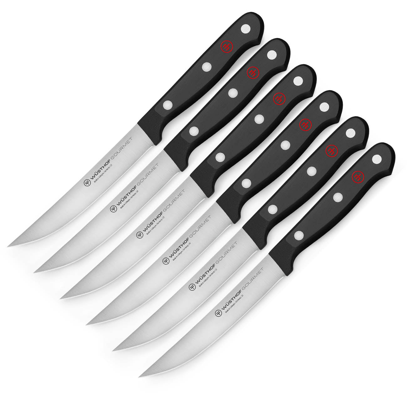 Professional Steak Knife Kitchen Knives Set Stainless Steel Kitchen Knives  Black Handle Dinner Knife Cutter