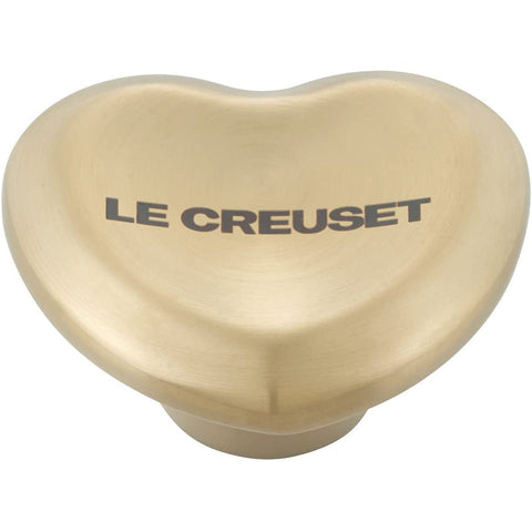 Le Creuset  Figural Heart Knob - Light Gold - Large (45mm)