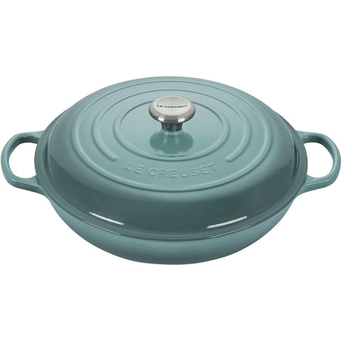 Le Creuset 3.5 qt. Signature Braiser - Sea Salt