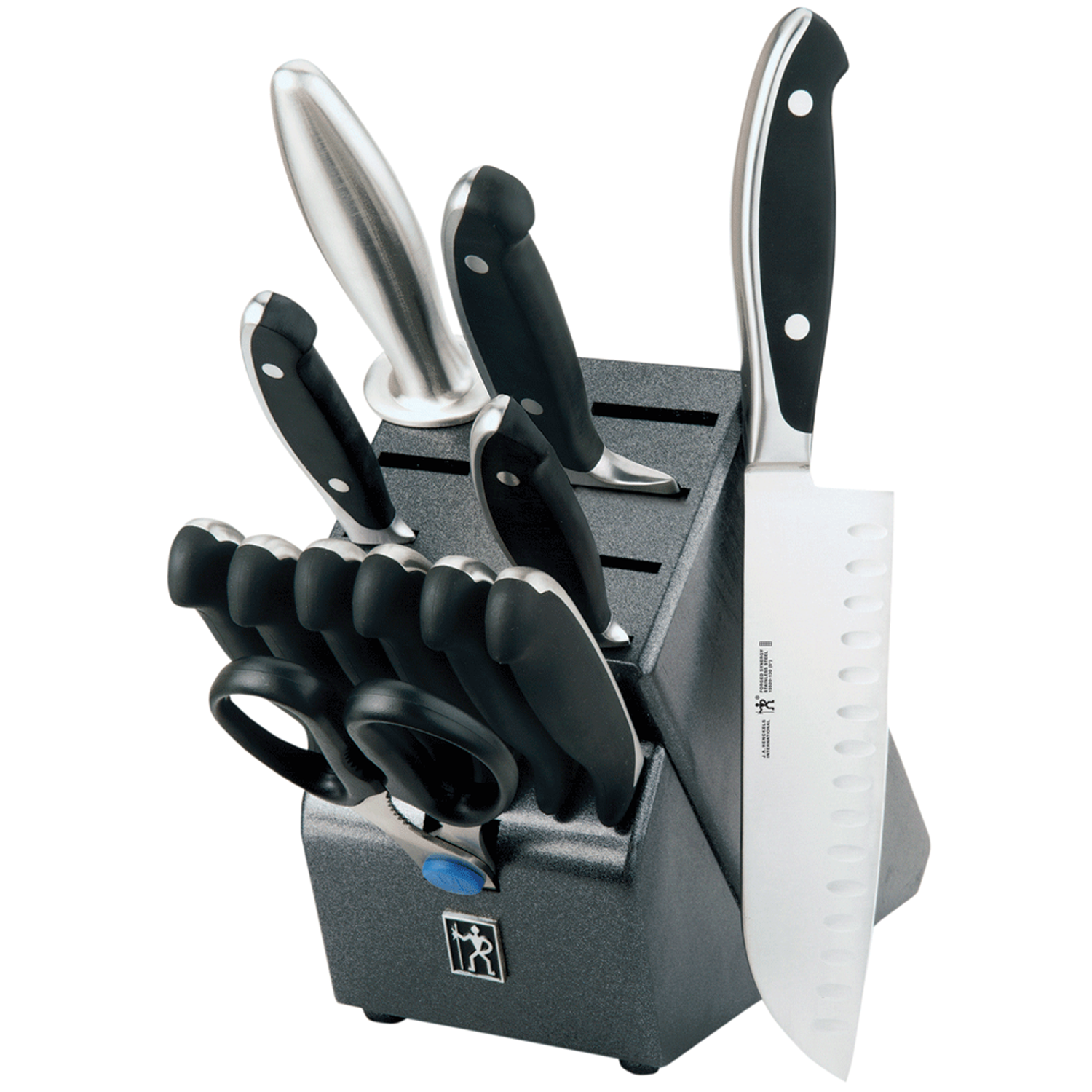 All-Clad Forged Steel Serrated Utility Knife 5 Inch Kitchen Knife Set,  Knife Block Set, Kitchen Knives, Black