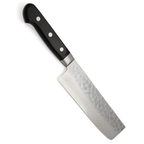Kikuichi Warikomi Elite Damascus Tsuchime 6.5" Nakiri Knife