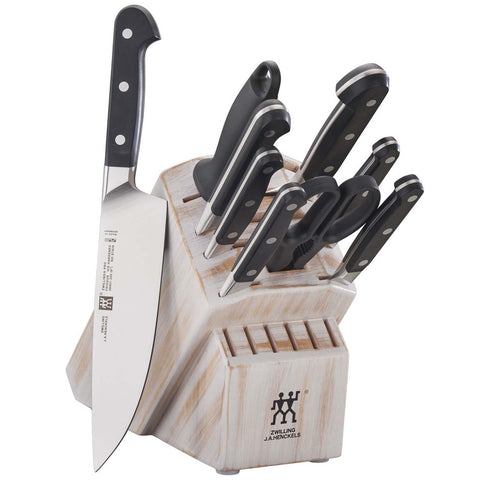 ZWILLING J.A. HENCKELS PRO 10-PIECE KNIFE BLOCK SET - RUSTIC WHITE