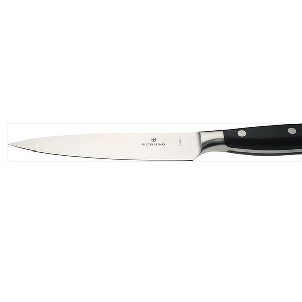 Victorinox Utility, Forged, 6" Straight, Spear Point, Wide Blade, Black