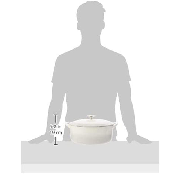 Denby USA Natural Canvas Cast Iron Medium, 4.2 L Oval Casserole