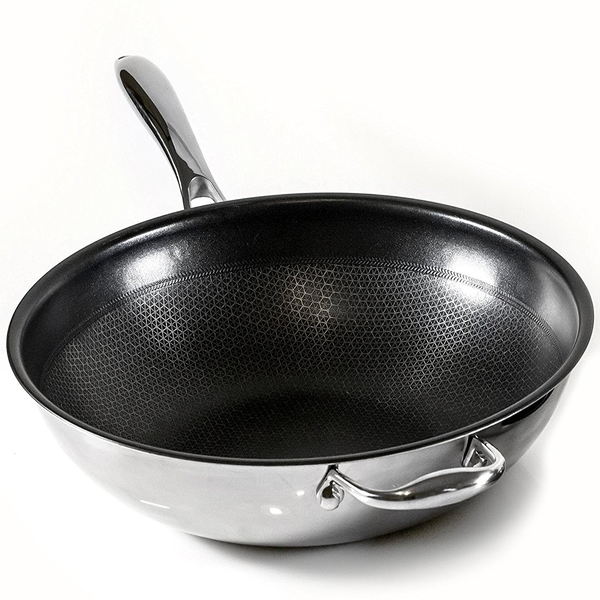 FRIELING USA BLACK CUBE HYBRID STAINLESS/ NONSTICK COOKWARE WOK