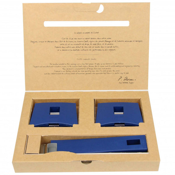 Cristel Mutine Set Of 1 Derachable Handle And 2 Side Handles - Blue Ink