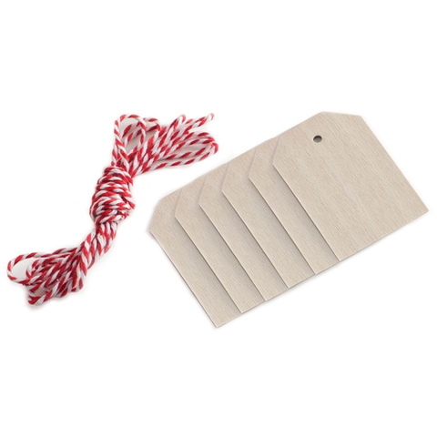 NORDIC WOODS TAGS & BAKERS TWINE - 6 COUNT