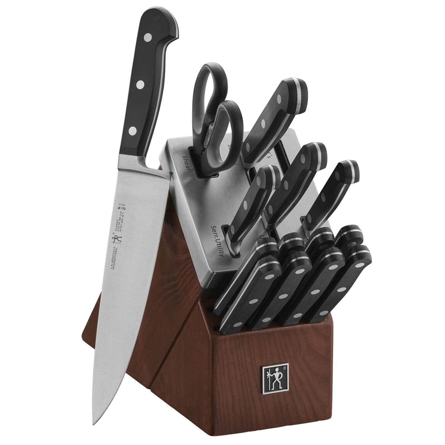 Farberware 15-Piece Stamped Stainless Steel Knife Block Set