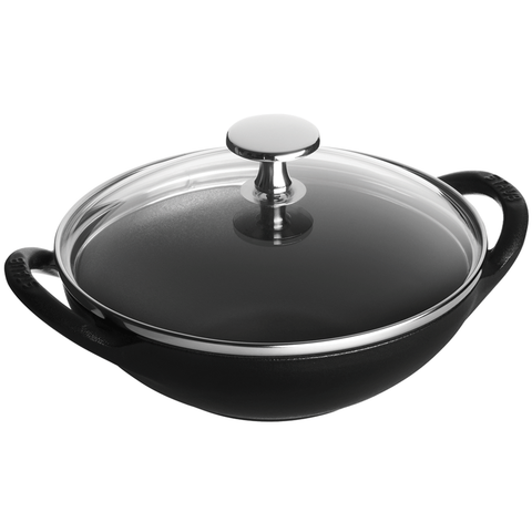 STAUB CAST IRON 0.5-QUART BABY WOK - MATTE BLACK