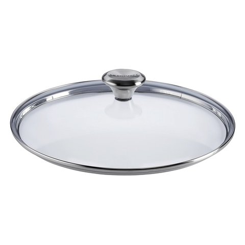 LE CREUSET 8'' GLASS LID WITH STAINLESS STEEL KNOB