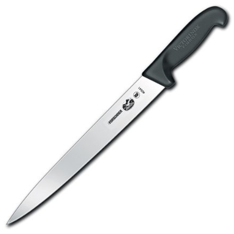 Victorinox Chef's Slicer Semi-Flexible Pointed At Fibrox Pro Handle, 12/1", Black