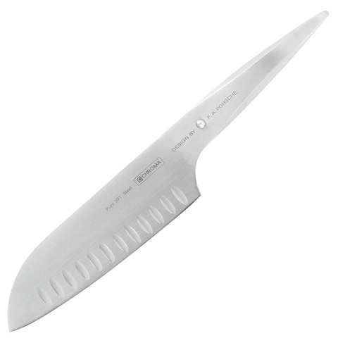CHROMA TYPE 301 F.A. PORSCHE 7.25'' HOLLOW GROUND SANTOKU KNIFE