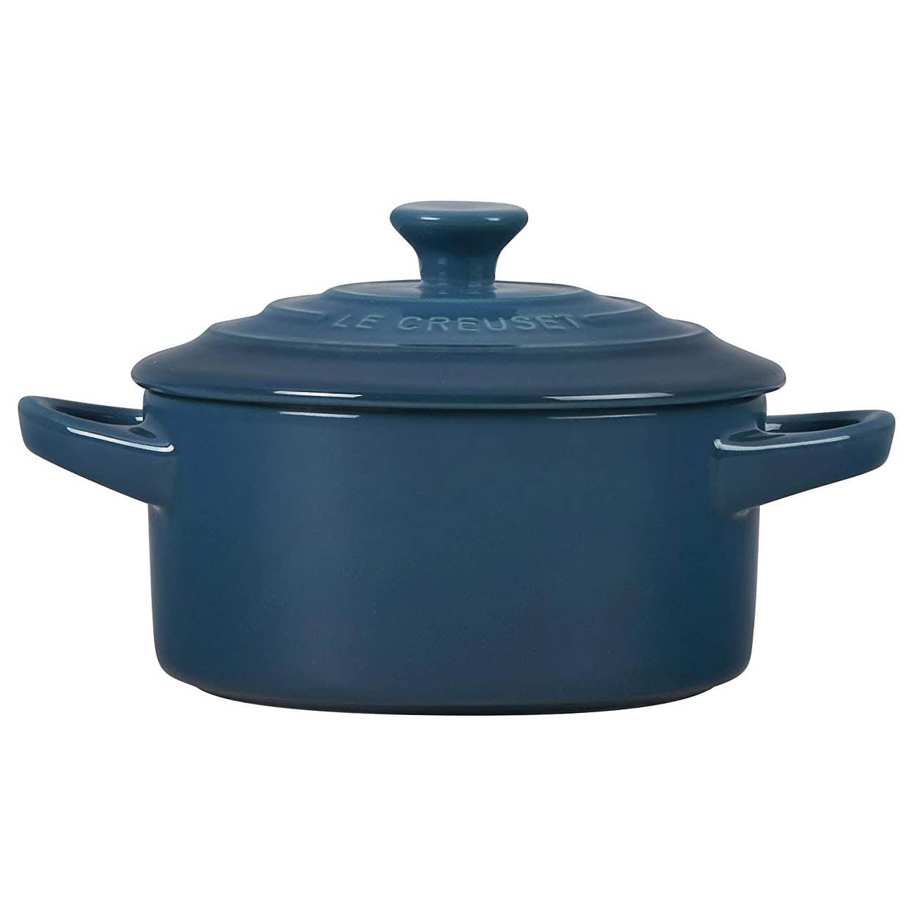 Le Creuset Mini Cocotte Round Metallics 10 deep teal