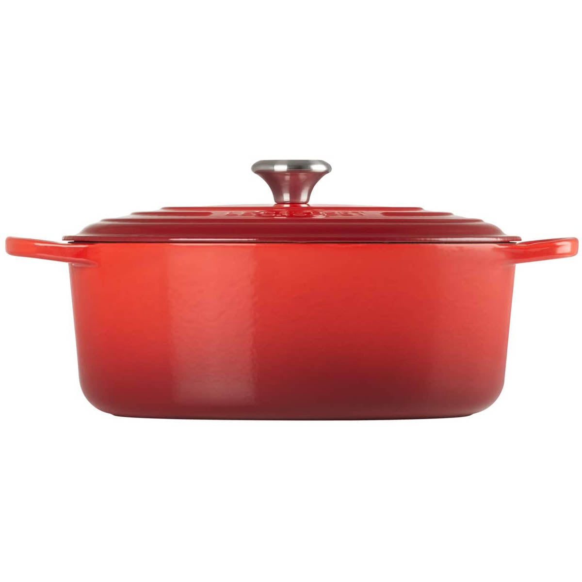 Cerise Red 6.75 quart Oval Dutch Oven Signature