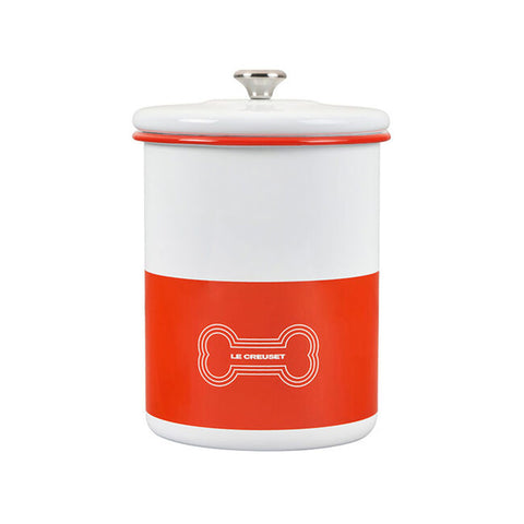Le Creuset 4.25 qt. Treat Jar with Stainless Steel Knob - Orange
