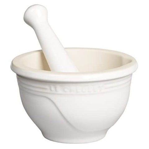 Le Creuset Stoneware 10 oz. Mortar and Pestle Set, White